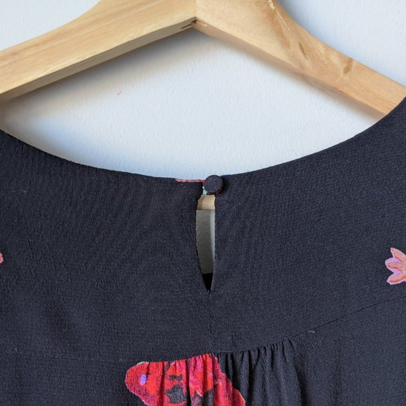 Anthropologie Maeve Floral Flutter Sleeve Blouse - Picture 10 of 10